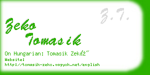 zeko tomasik business card